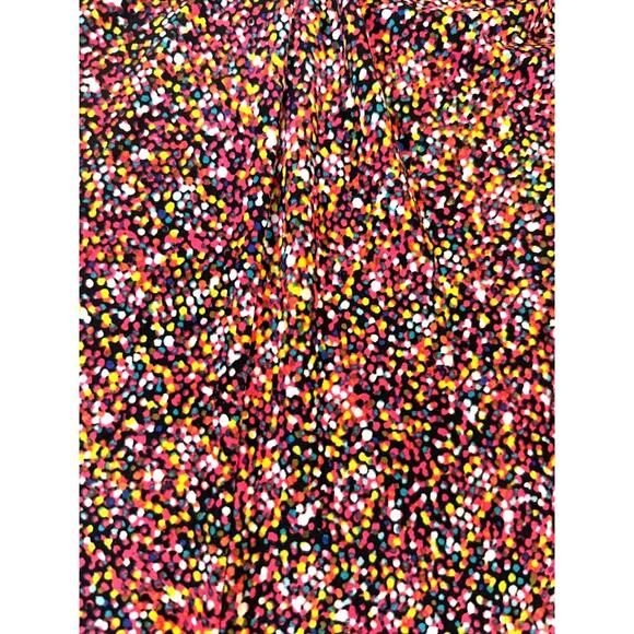 Liz Claiborne Woman 2X Blouse Multicolor Abstract Dot Stretch Knit Plus Size - Picture 3 of 4